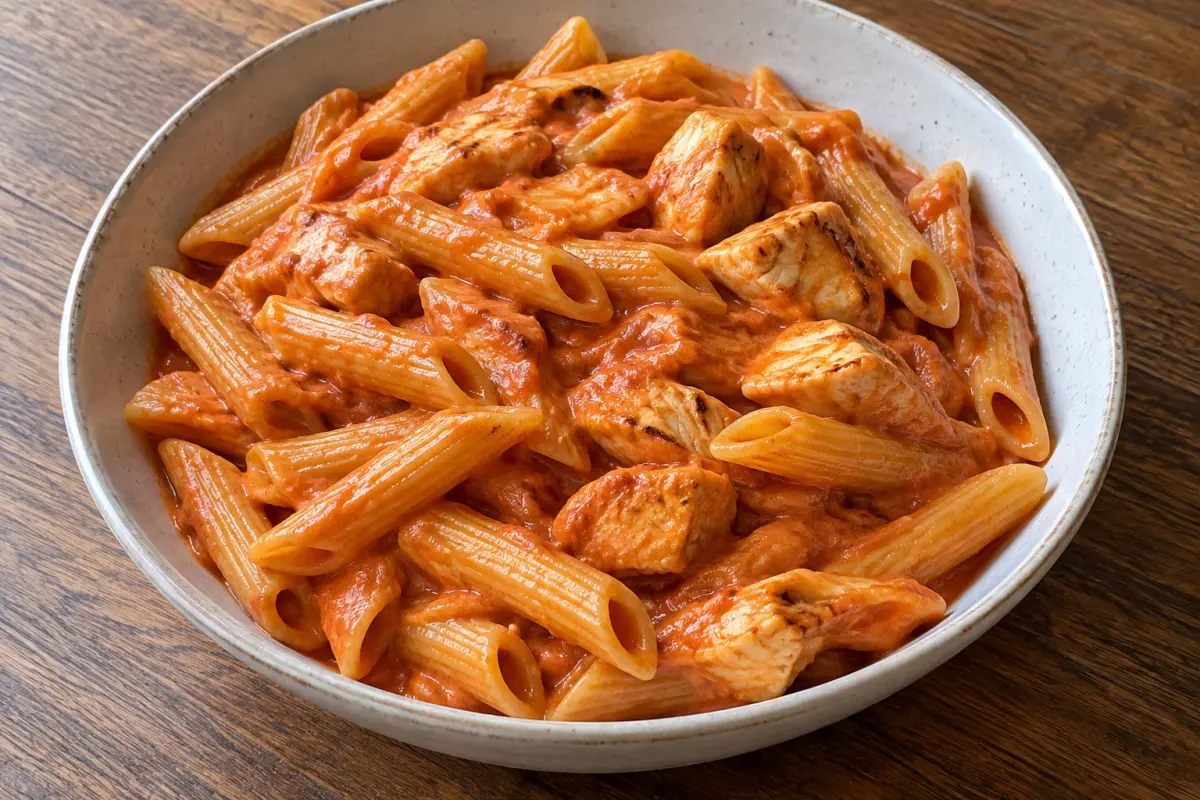 Cottage cheese pasta with chicken